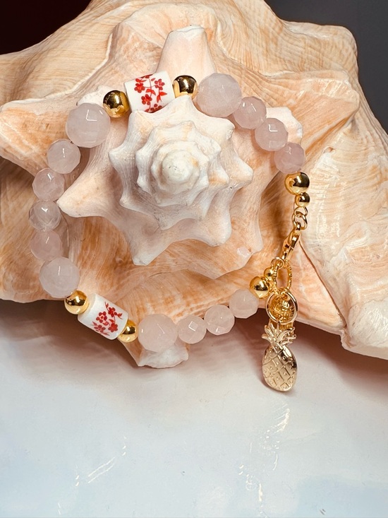 ISHI BRACELETS Jewelry - Natural Rose Quartz Beads Bracelet